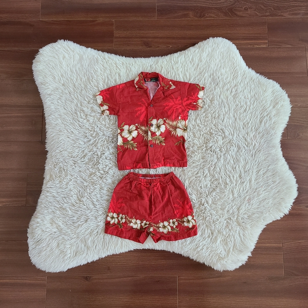Hawaiian matching set shirt and shorts for toddler 2T